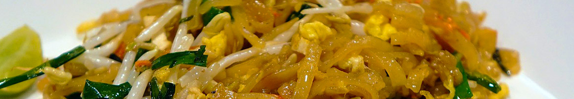 Eating Asian Fusion Thai at Orchid Thai Cuisine restaurant in Albuquerque, NM.